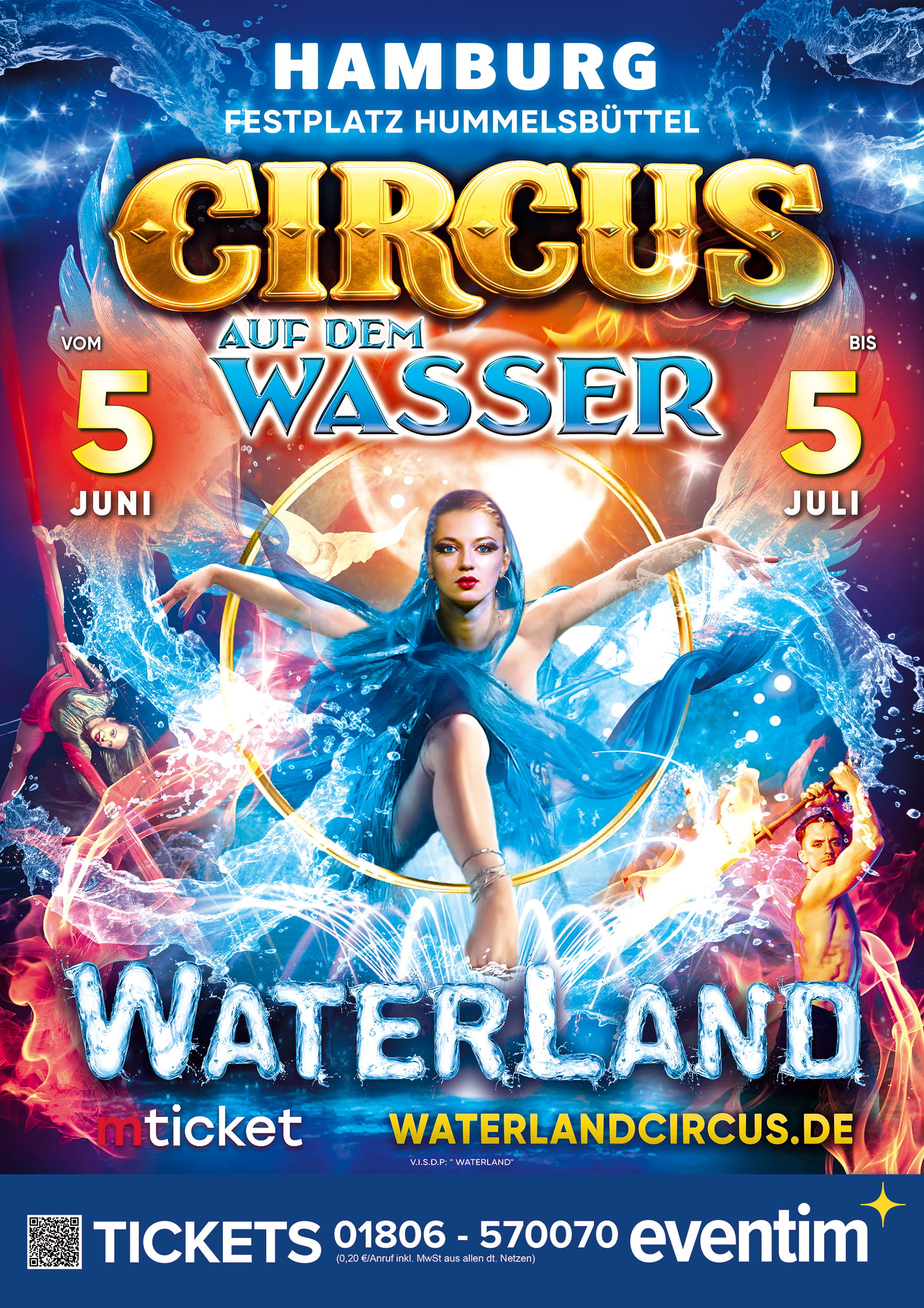 Circus auf dem Wasser in Hamburg