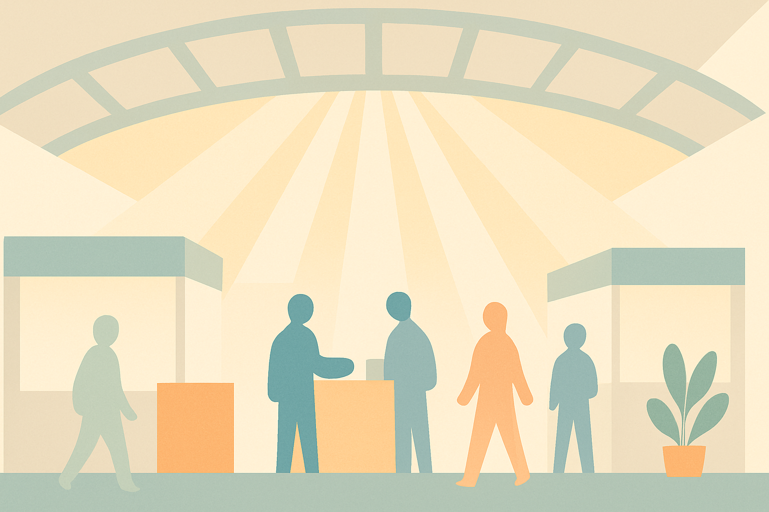 Ausstellung im modernen Konferenzzentrum