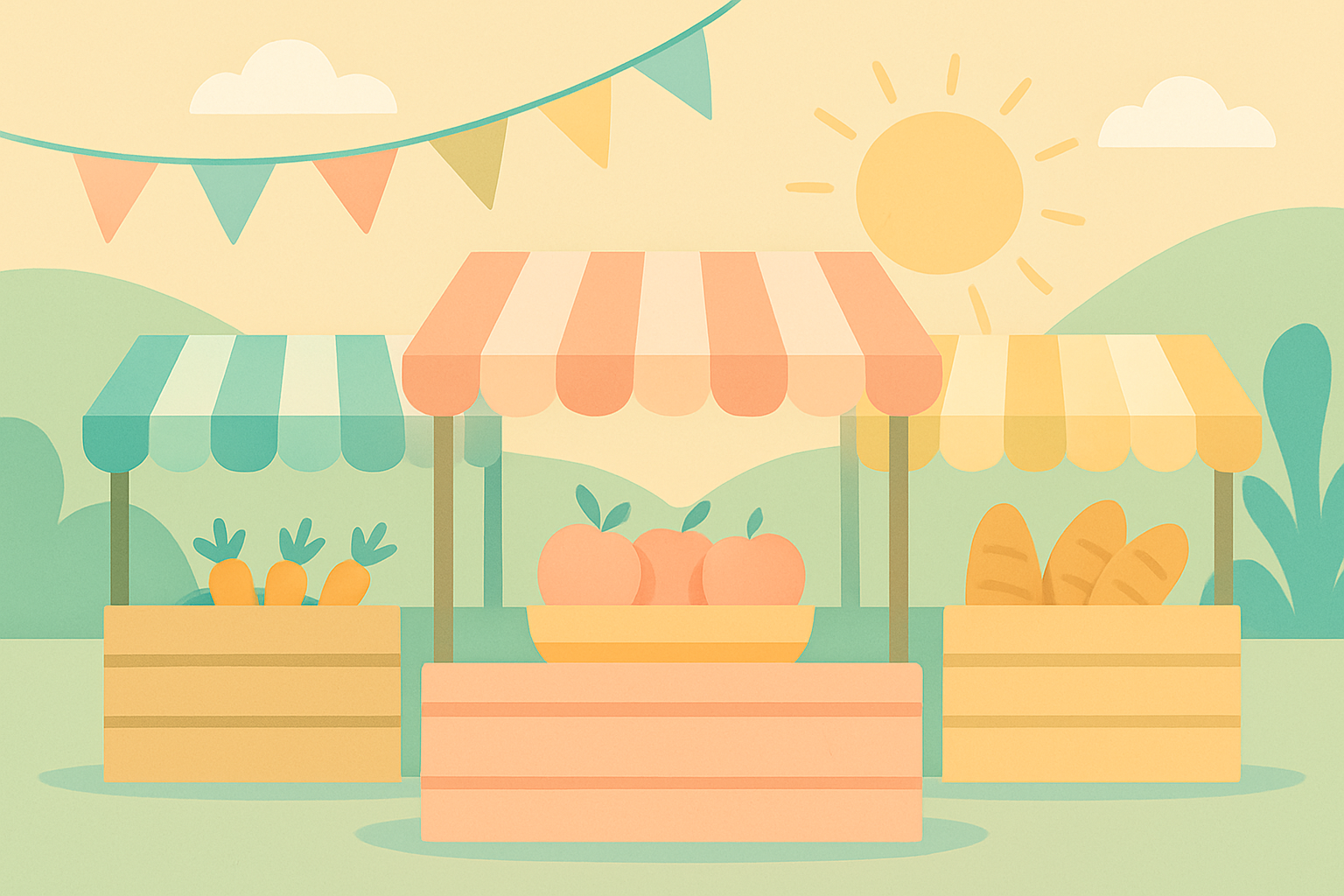 Bauernmarkt im Sonnenschein ChatGPT