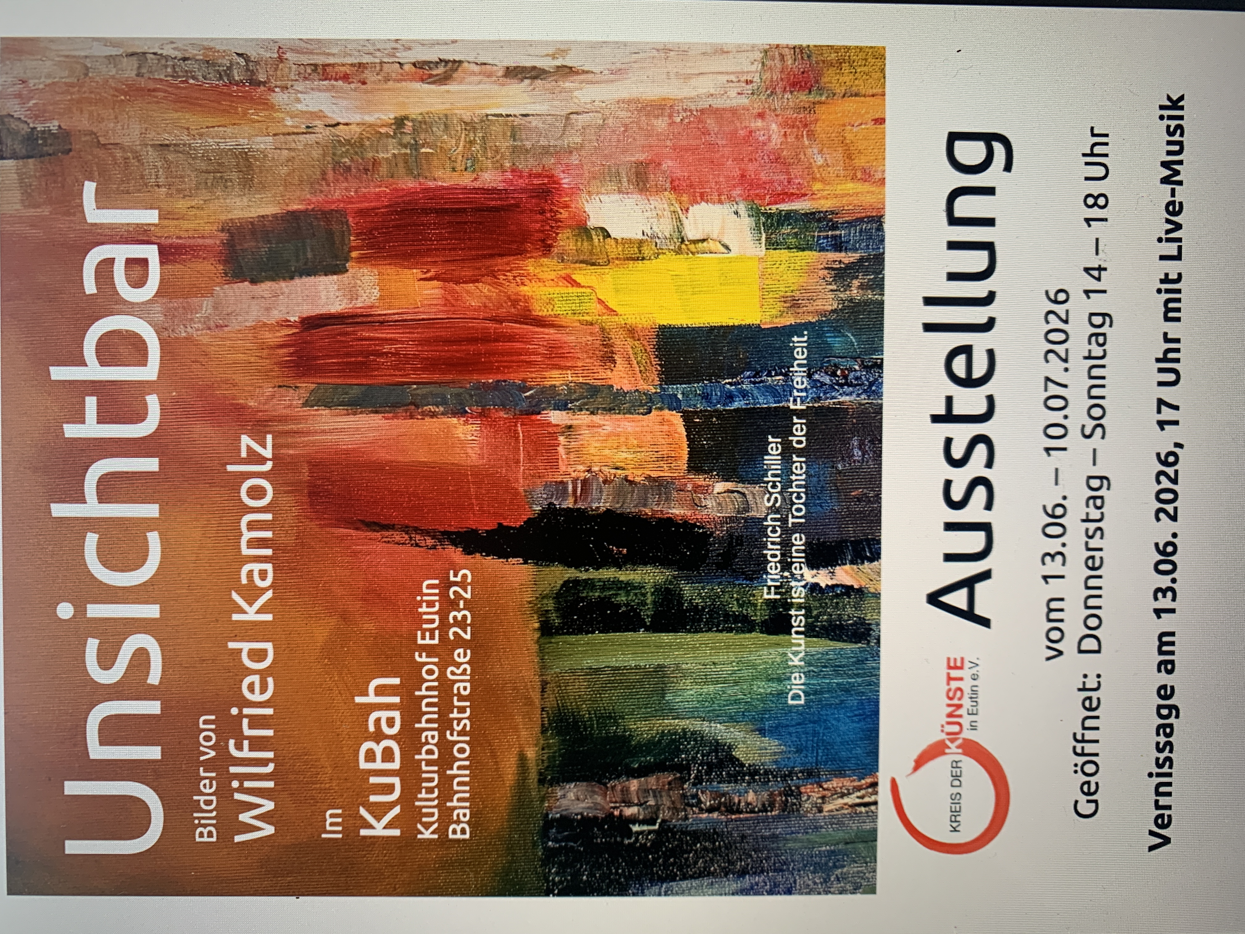 UNSICHTBAR - Bilder von Wilfried Kamolz - Vernissage
