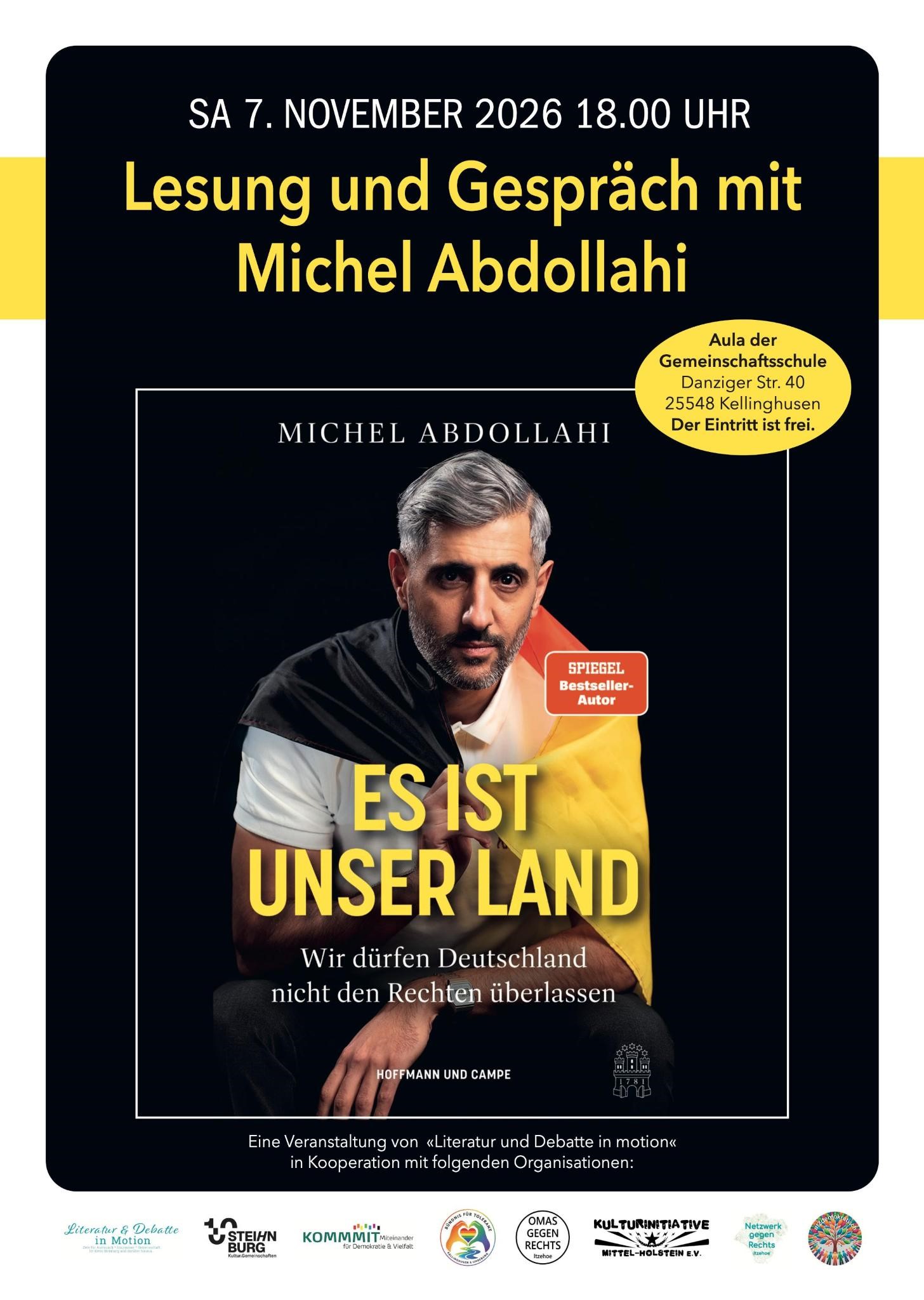 Lesung und Gespräch mit Michel Abdollahi