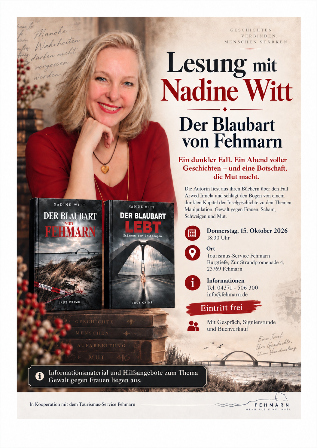 Lesung mit Nadine Witt - Der Blaubart von Fehmarn
