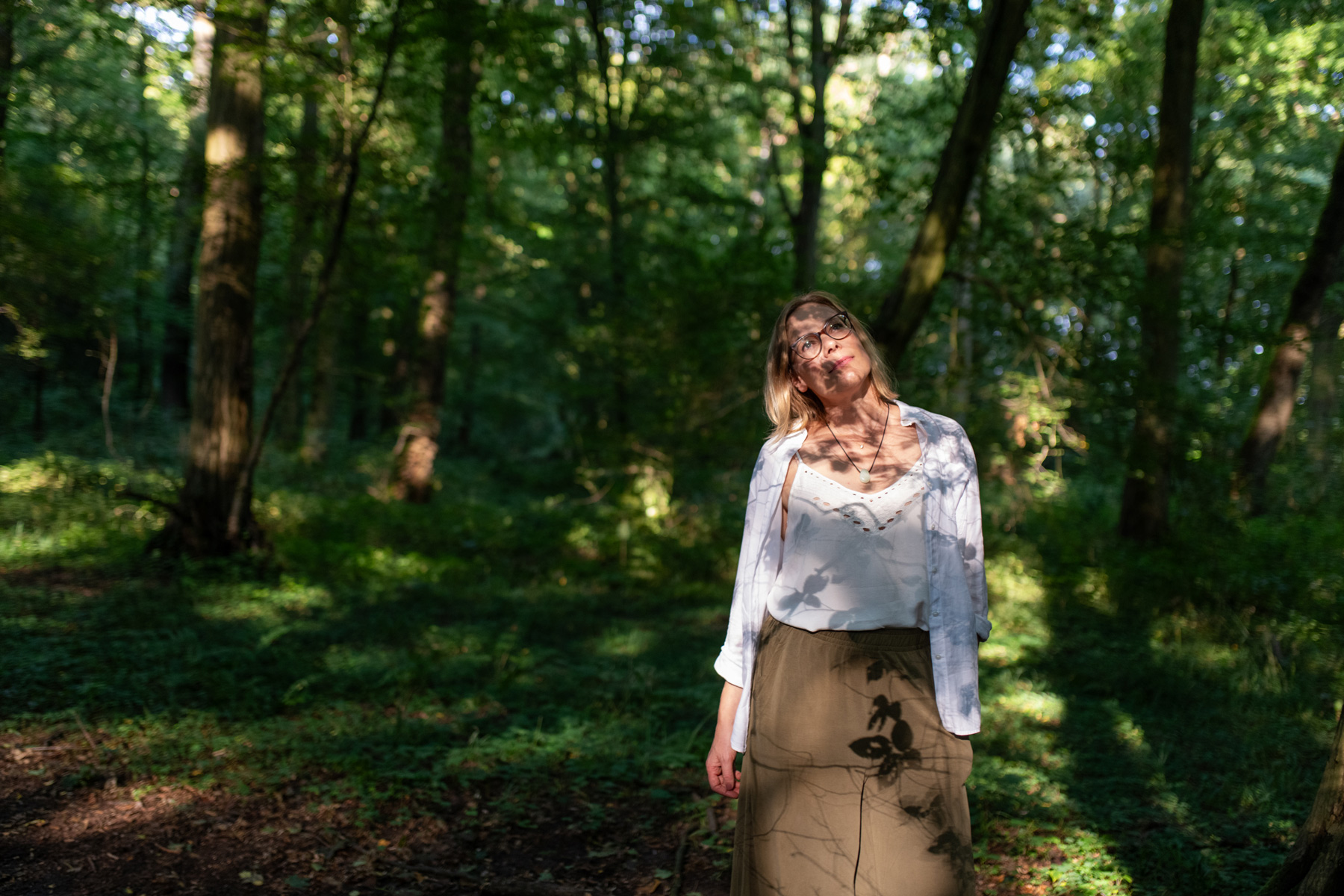 Den Wald zu Mittsommer mit allen Sinnen genießen