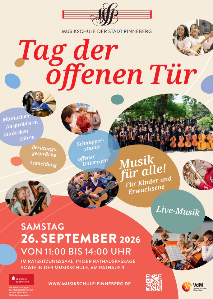 Plakat Tag der offenen Tür Musikschule Pinneberg