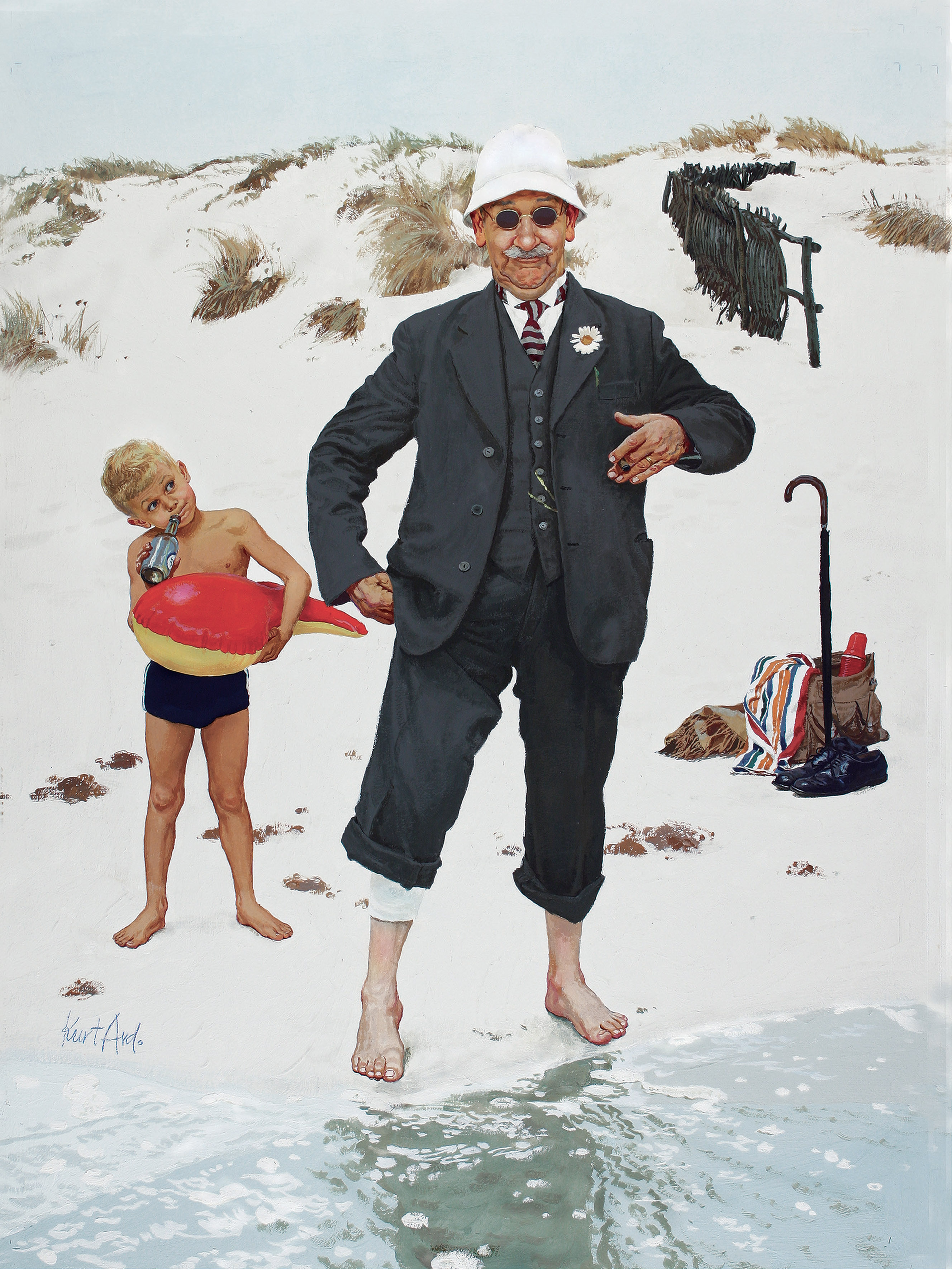 kurt-ard-ein-schritt-nach-dem-anderen-1960-gouache-auf-kuenstlerpappe-kurt-ard