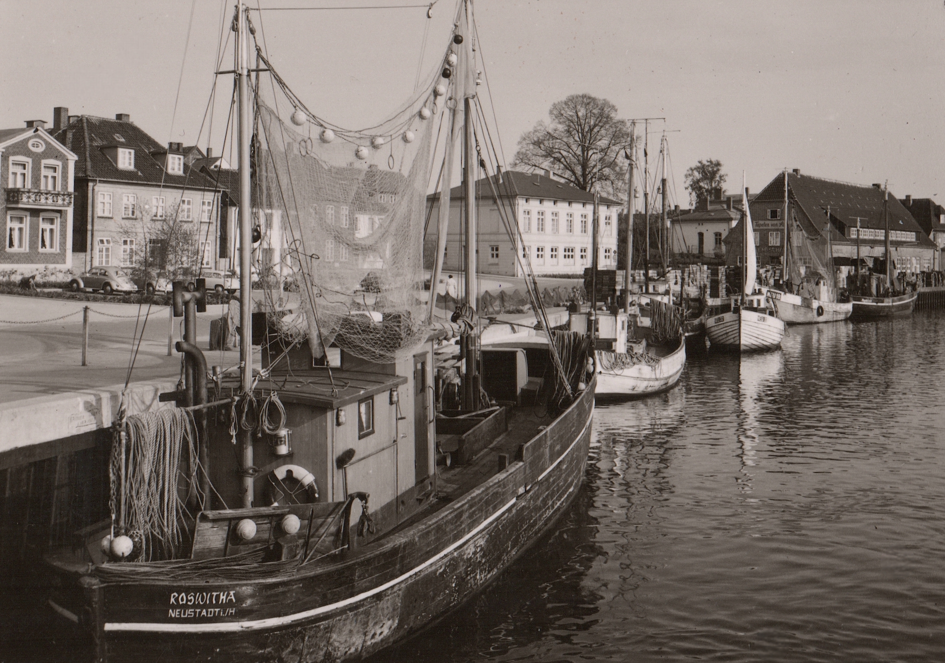 Hafen von Neustadt in Holstein, 1959