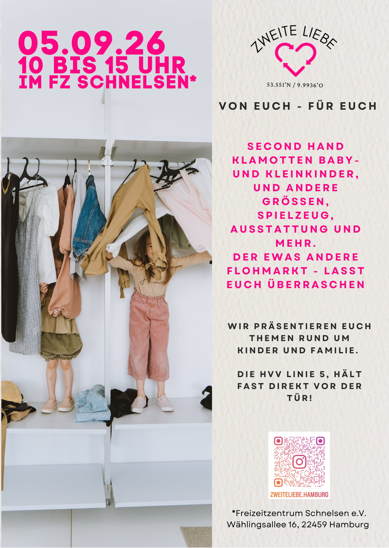 Baby- und Kinderbasar / Sortierter Flohmarkt presented by Zweite Liebe Hamburg