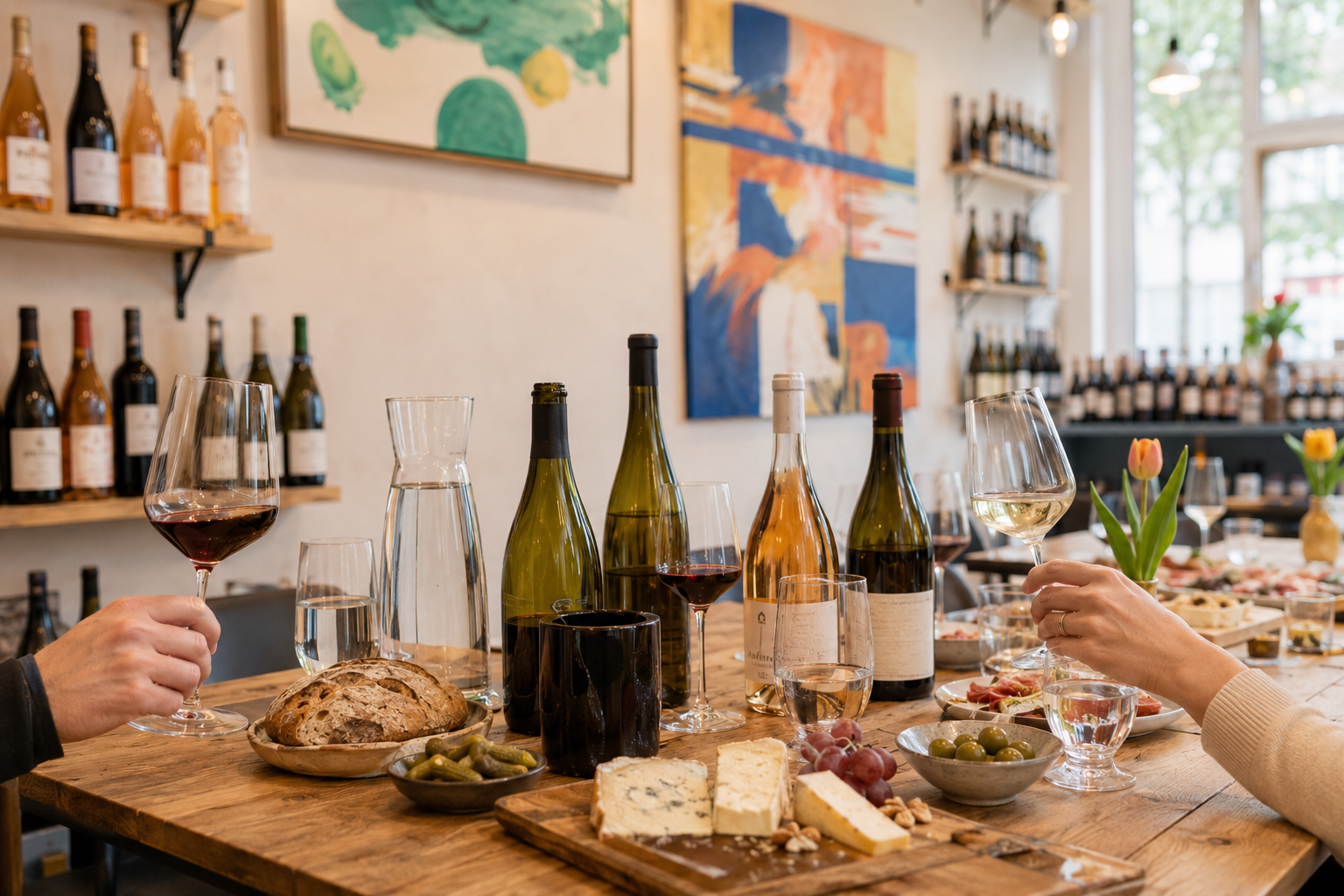 Gemeinsam anstoßen bei Frankreich im Glas