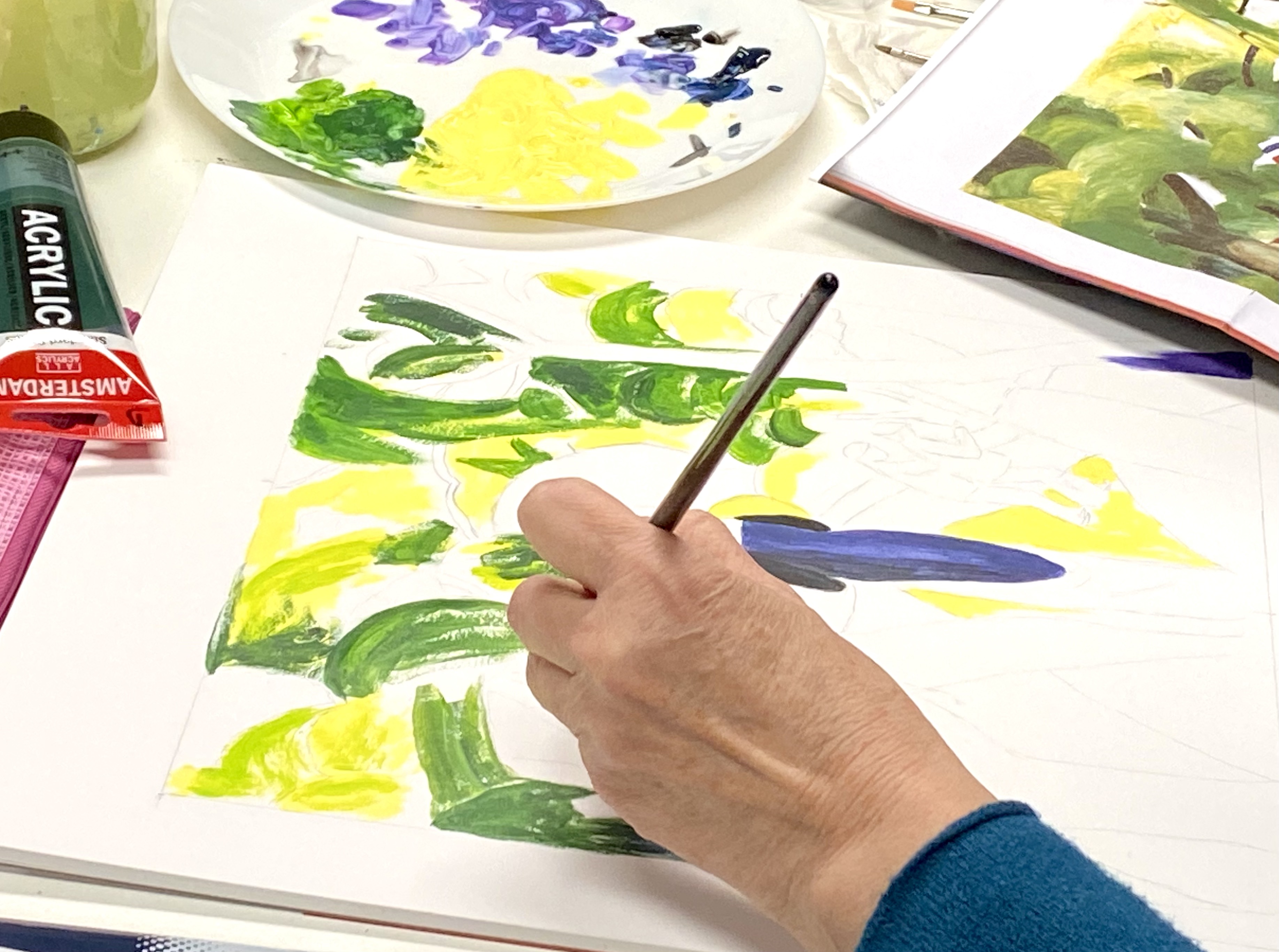 Acrylmalkurs an der Künstlerschule Hamburg - KSH