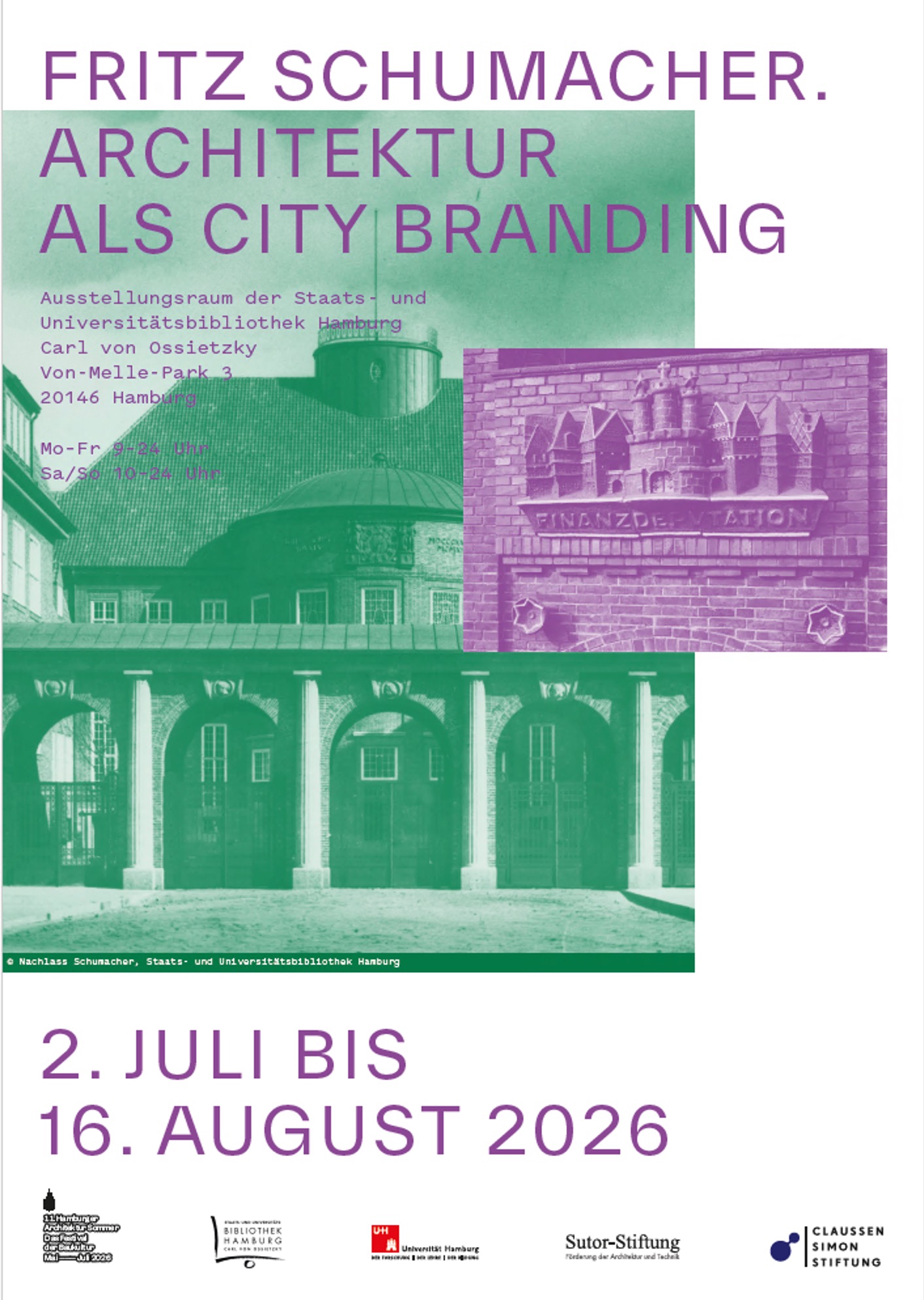 Ausstellungsplakat "Fritz Schumacher. Architektur als City Branding"
